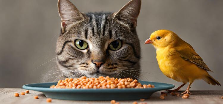 Do birds eat cat food?