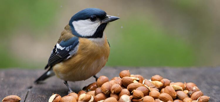 What nuts can birds eat?