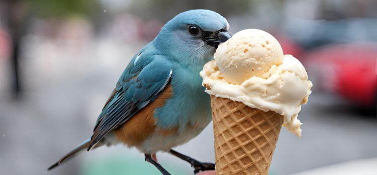 Can birds eat ice cream?