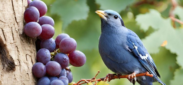 How do you keep birds from eating grapes?