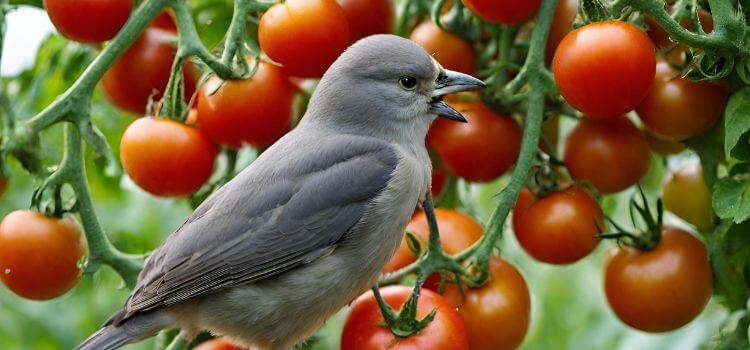What birds eat tomatoes?